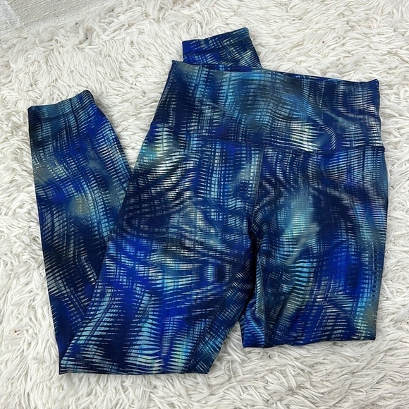 Lululemon Wunder Train High-Rise Tight 25" *Foil Shapeshifter Flux Blue Multi